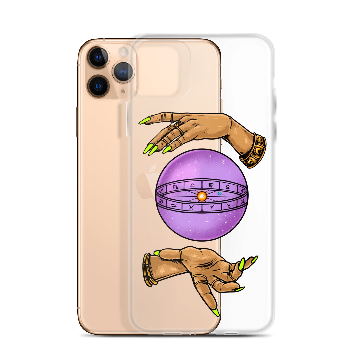 'In Her Hands' Astrology Clear Case for iPhone®