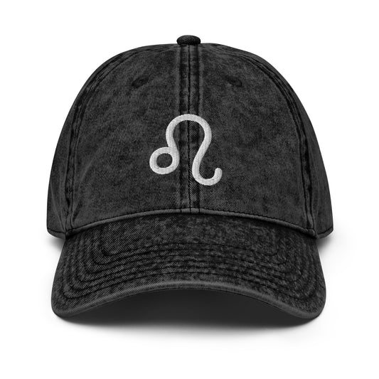 Leo Symbol Vintage Distressed Hat