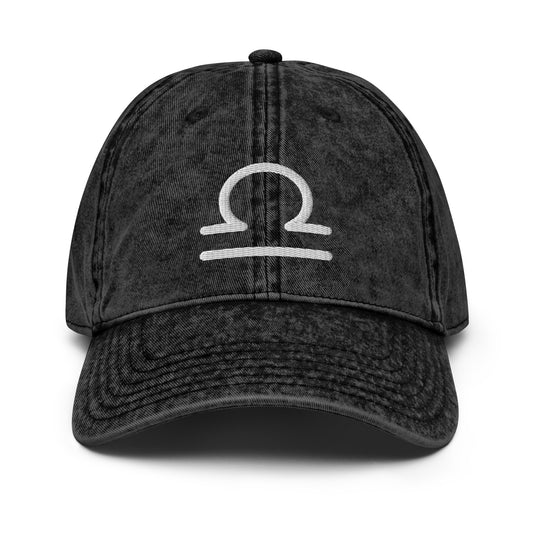 Libra Symbol Vintage Distressed Hat