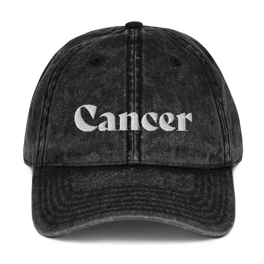 Cancer Vintage Cotton Hat