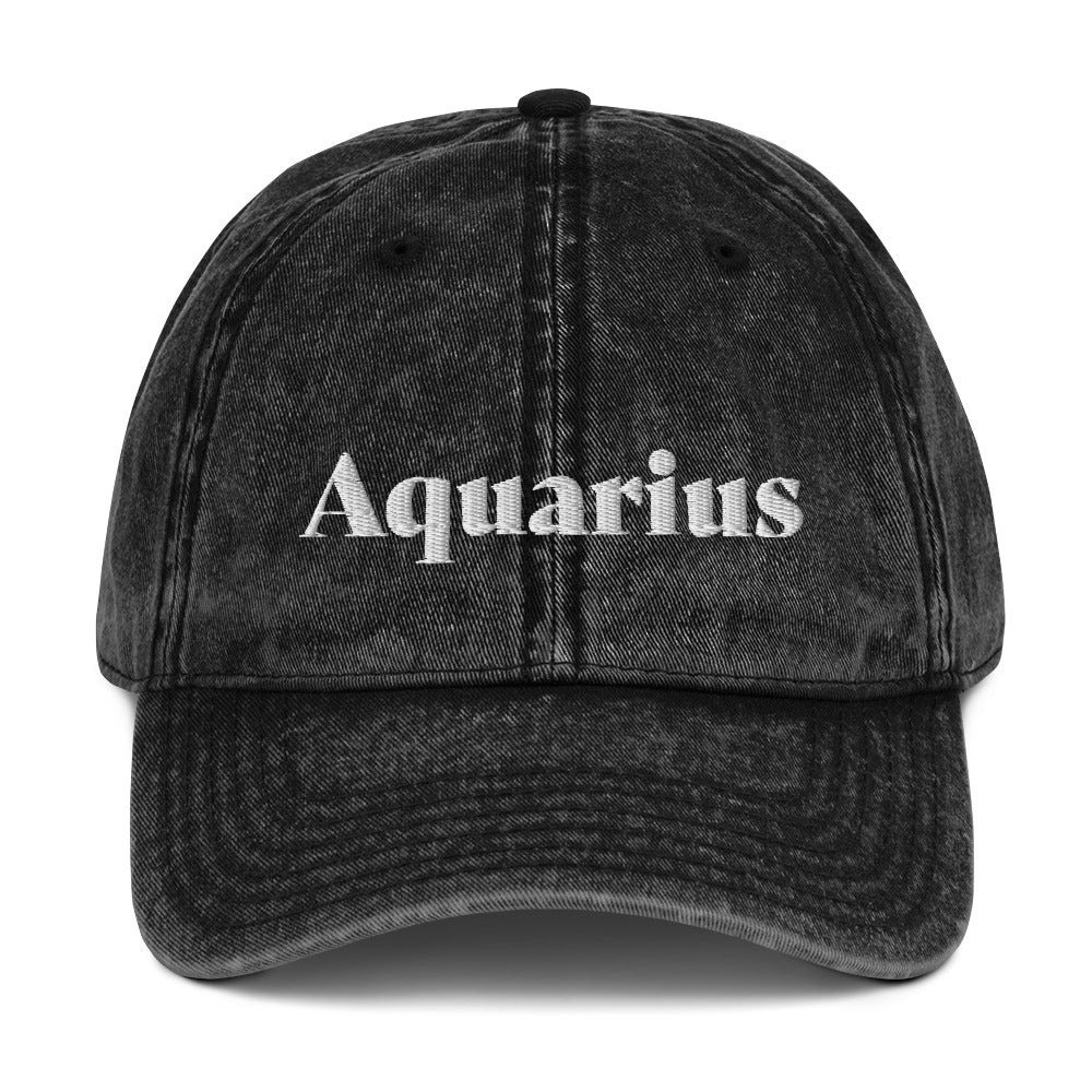 Aquarius Vintage Cotton Twill Hat