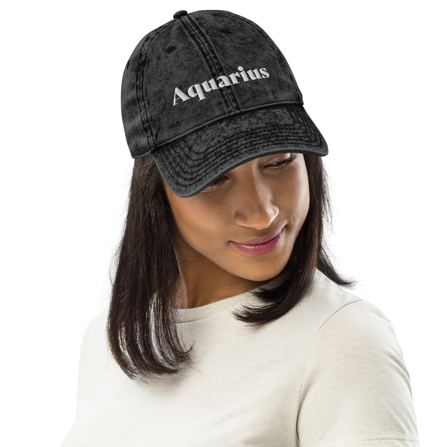 Aquarius Vintage Cotton Twill Hat