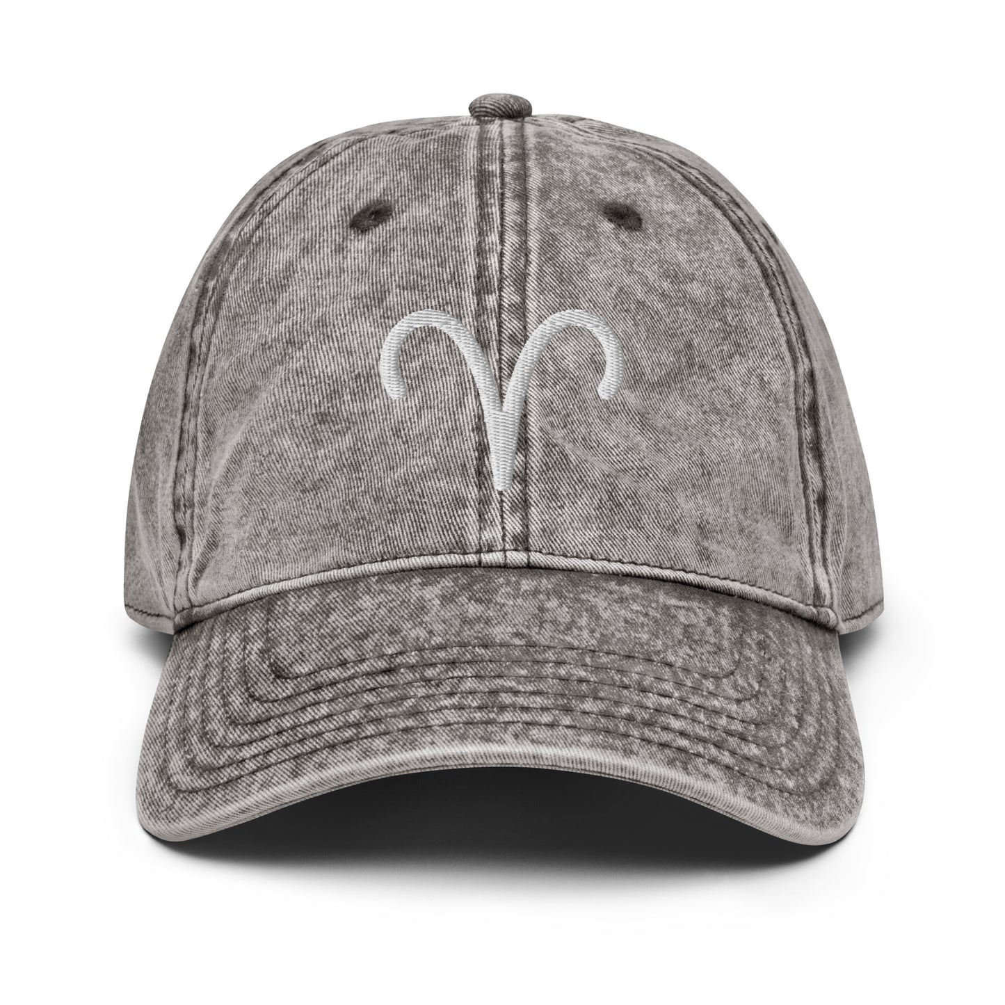 Aries Symbol Vintage Distressed Hat