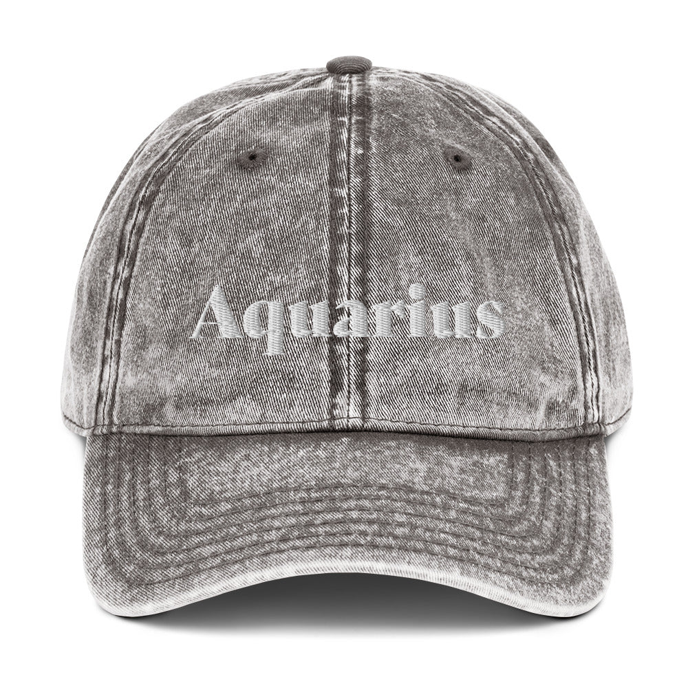 Aquarius Vintage Cotton Twill Hat