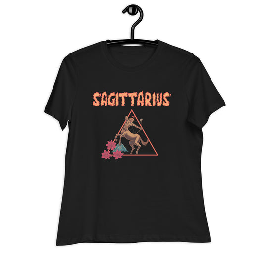 Sagittarius Black Graphic T-Shirt