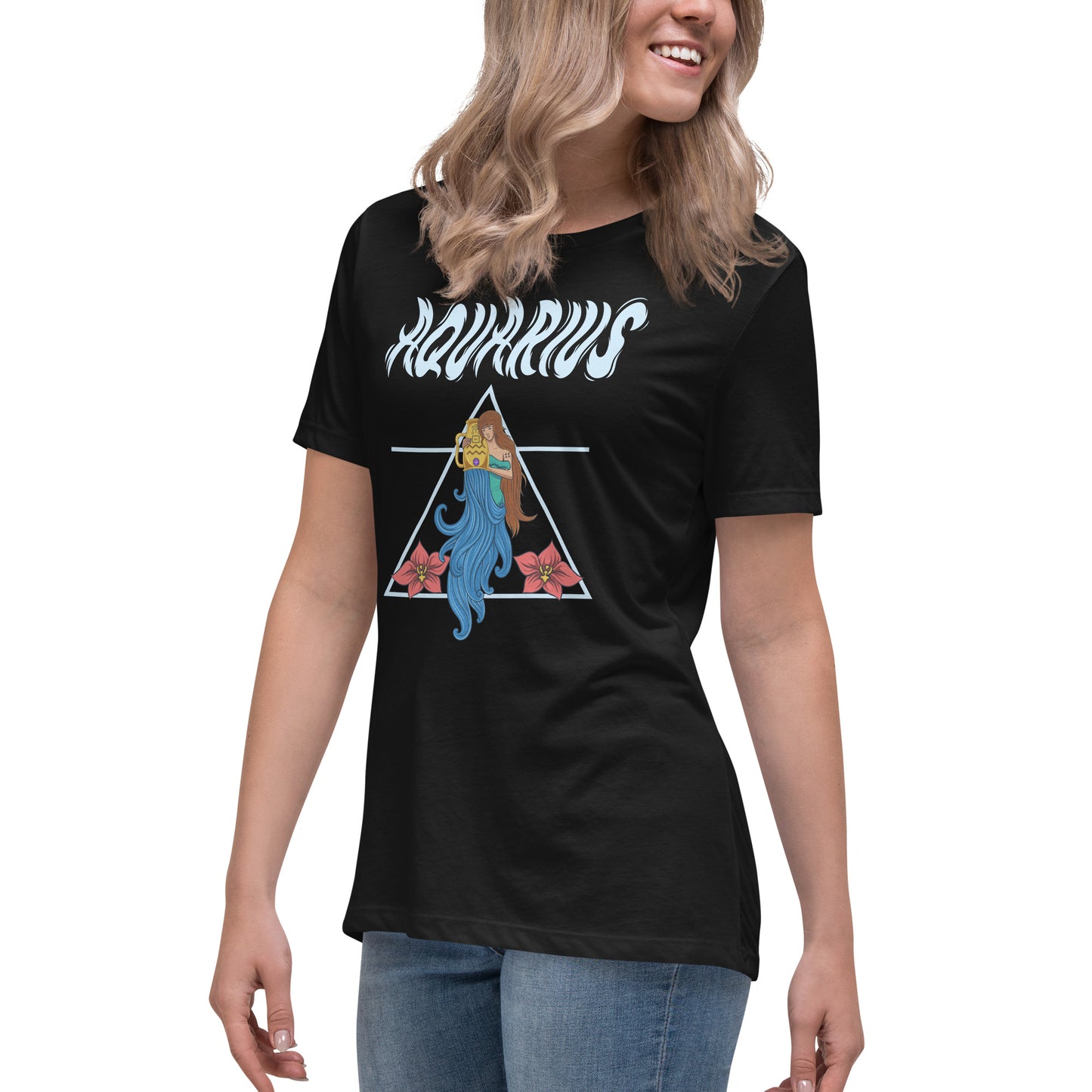 Aquarius Black Graphic T-Shirt