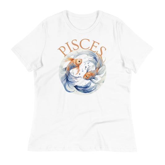 Pisces White Graphic Tee