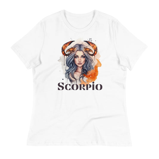 Scorpio White Graphic Tee