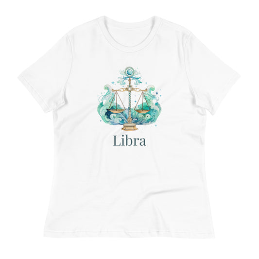 Libra White Graphic Tee